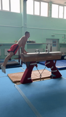 Gymnastics training session documented at Blagoevgrad facility