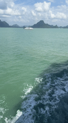 Aboard a Seatran Ferry cutting through Thai island waters