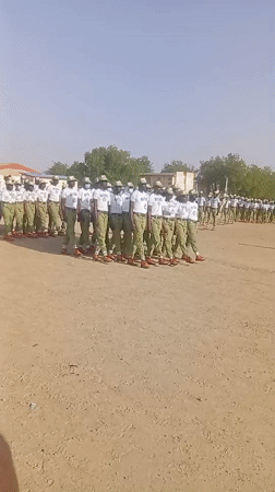 NYSC corps members gather for morning formation in Maiduguri