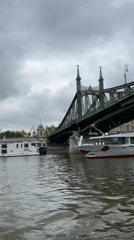 Tourist documents Budapest landmarks and street life Saturday morning