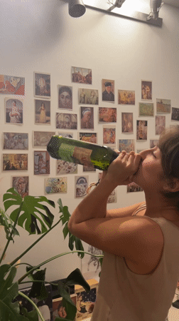 Art exhibition featuring masks and paintings observed in Pantin