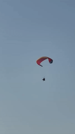 Paragliding and beach activities observed in Fethiye, Turkey