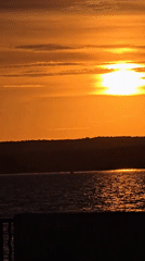 Golden hour at the Chaikovsky waterfront