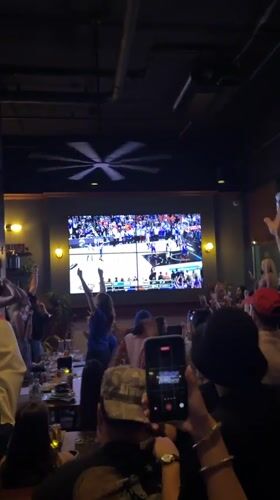 Basketball watch party at NYC bar draws enthusiastic crowd