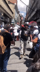 Parents rights protesters demonstrate in La Paz streets