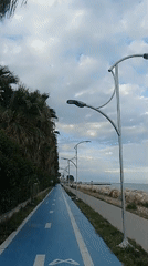 Coastal bike path journey documented in Yenişehir, Turkey