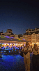 Warsaw's Old Town Market Square on a summer evening