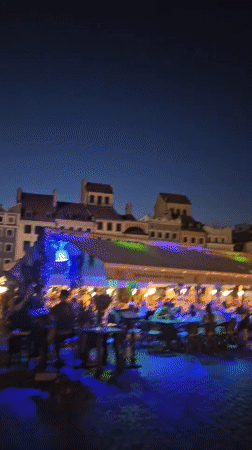 Warsaw's Old Town Market Square on a summer evening