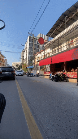 Street footage captured in Pattaya City, Thailand