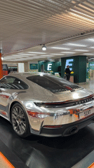 SIXT Porsche 911 on display at Frankfurt indoor venue