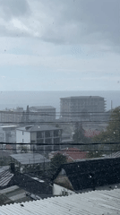 Rainy day documented in coastal Gagra, Abkhazia