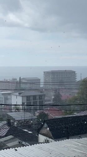 Rainy day documented in coastal Gagra, Abkhazia