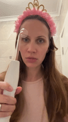 Woman Documents Skincare Routine with Facial Wand in Turkey