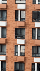 Residents observed in daily activities at Lyubertsy apartment building