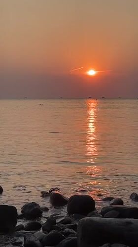 Sunset scenes along Jepara's rocky coast, July 2026
