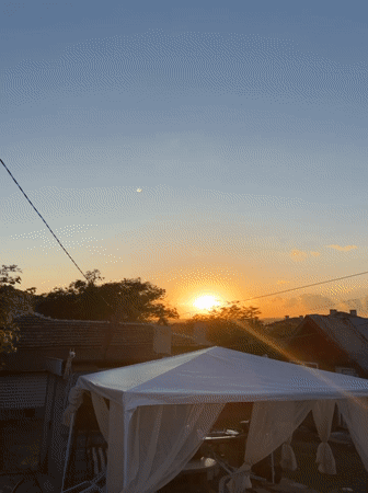 Golden sunset and quiet backyard moments in rural Sredets