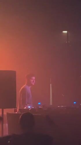 DJ performs at foggy venue in Omsk, Russia