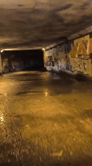 Wet underpass and street scenes captured in Depok Indonesia