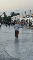 Sharm El Sheikh's tourist strip comes alive at dusk