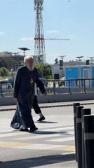 Priest with luggage spotted near Belgrade airport area