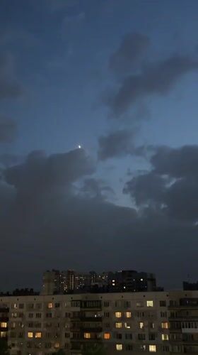 Evening documentation of residential area and food in Vsevolozhsk
