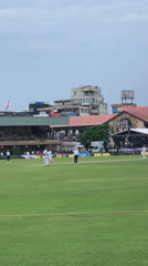 Cricket match draws spectators in Galle, Sri Lanka
