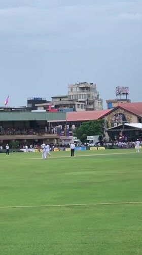 Cricket match draws spectators in Galle, Sri Lanka