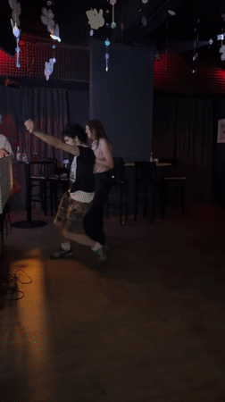 Social dancing event with DJ documented in Sofia venue