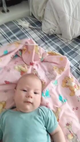 Mother documents quiet morning moments with baby in Andreyevo