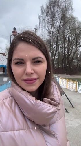 Spring snow day captured at Shevlyakovo playground