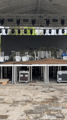 Unknown witness documents Budva street scenes and stage setup
