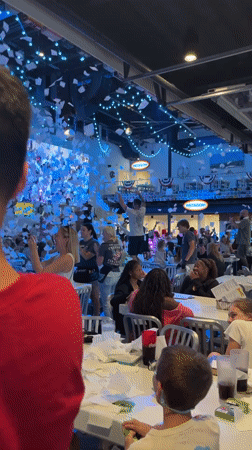 Paper celebration erupts at Myrtle Beach venue