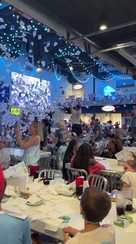 Paper celebration erupts at Myrtle Beach venue