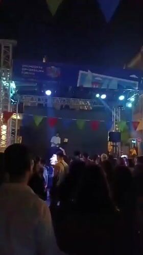 Evening outdoor concert draws crowds in Baku City, Azerbaijan