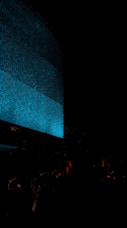 Evening resort event features illuminated displays in Pecatu, Bali