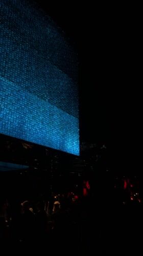Evening resort event features illuminated displays in Pecatu, Bali