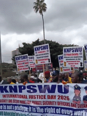 KNPSWU marches in Nairobi for International Justice Day 2026