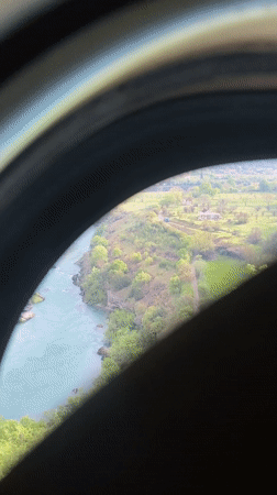 River landscape captured through tunnel frame in Montenegro