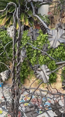 Decorative gate and mountain bike captured in Netanya