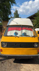 Decorated Volkswagen van with cartoon eyes spotted in Nizhny Novgorod