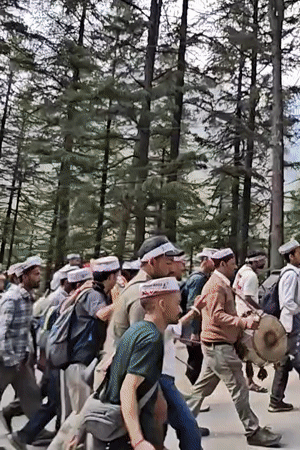 Traditional procession observed in Dunkharamul, India