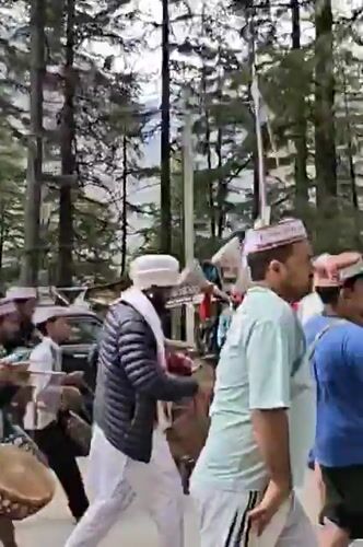 Traditional procession observed in Dunkharamul, India