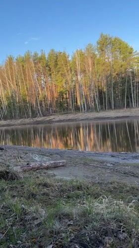 Peaceful waterscape documented in Chaykovsky, Russia early morning