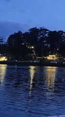 Dusk at Xuan Huong Lake, Da Lat's busy waterfront