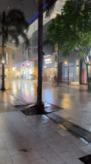 Heavy rain soaks commercial district in Panyu, China