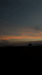Dramatic sunset with storm clouds witnessed across rural Mexico