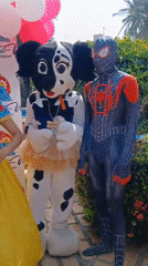 Children's party with costumed characters at Venezuela resort