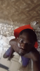 Man records playful selfie videos in room with religious objects