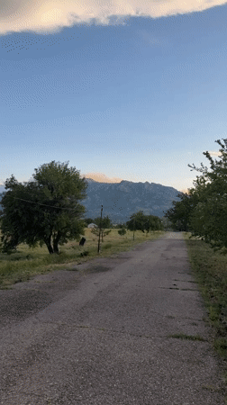 Dawn road scene captured near Sliven, Bulgaria mountains