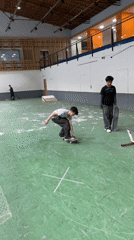 Young skateboarders practice at indoor facility in Ushuaia